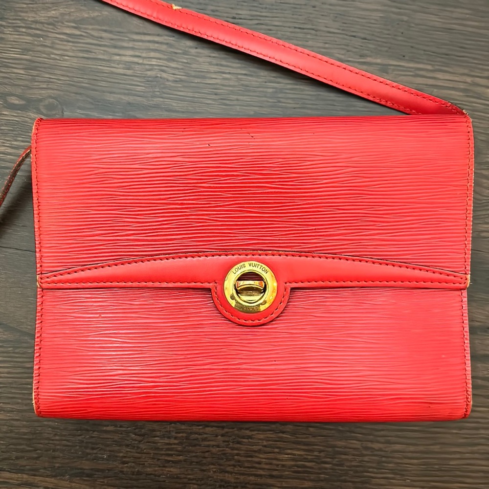 Vintage Louis Vuitton red epi Arche 2way